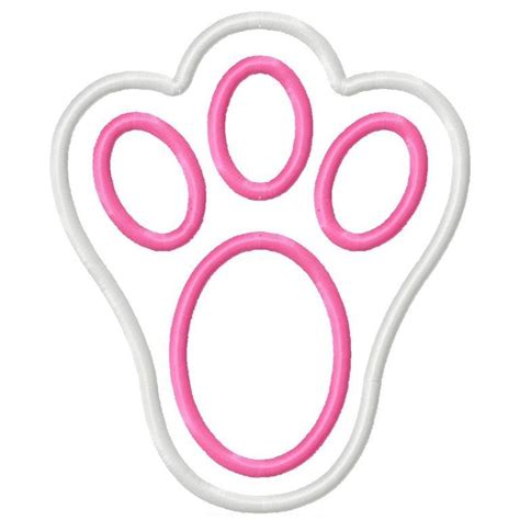 bunny foot applique embroidery design  digitizing dolls