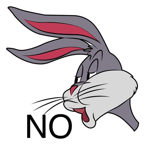 Following the whyx3's post, the image gained moderate spread as a reaction and a meme format. Bugs Bunny's No Meme in 2020 | Bugs bunny, Meme stickers, Bunny wallpaper