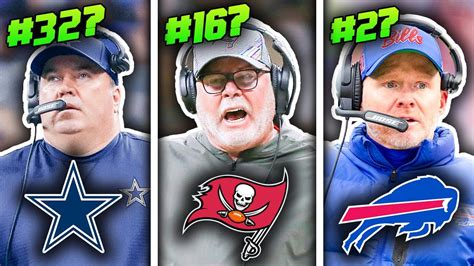 Ranking All Nfl Head Coaches Of From Worst To First Youtube