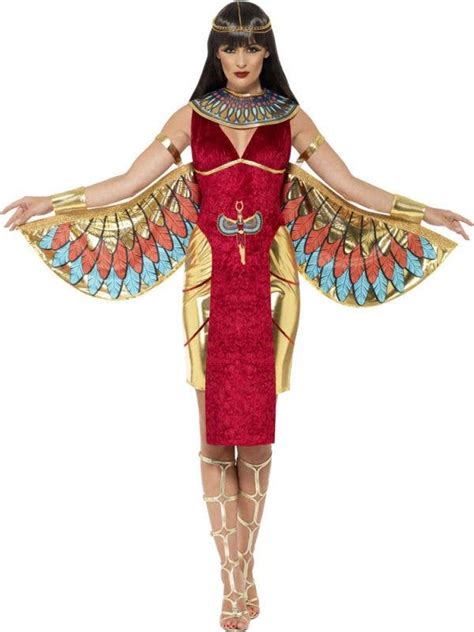 red goddess isis womens costume with wings egyptian women s costume