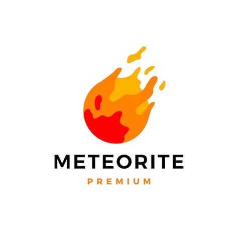 Premium Vector Meteorite Impact Fire Ball Logo Vector Icon Illustration