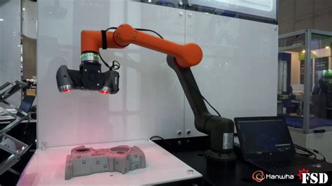 Hanwha Hcr Cobot 3d Scanning To Determine Shape And Size Youtube