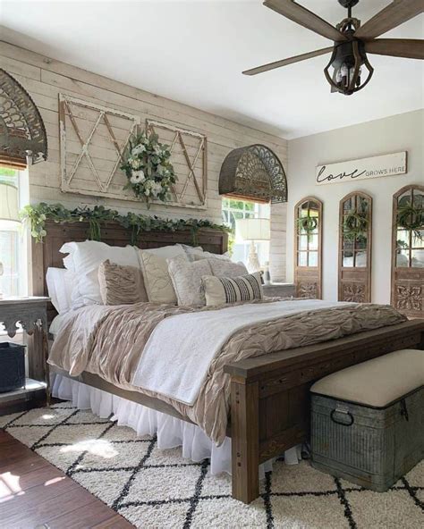 Rustic Farmhouse Master Bedroom Design Decor Ideas Fall Bedroom Hot