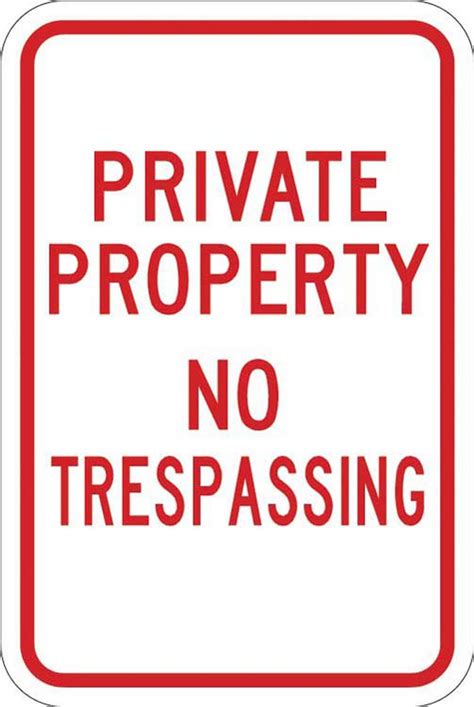 Private Property No Trespassing Sign Neighborhood Safety Signs Tapco