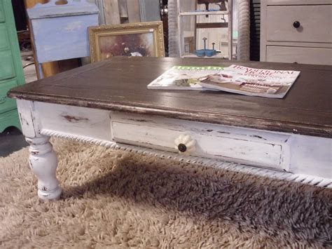 Remove masking and let the paint harden a day or two and then assemle the coffee table. the french flea: Distressed Coffee Table | White console ...
