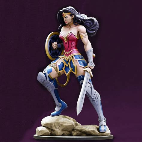 Wonder Woman 3d Model Klaar Om Stl Af Te Drukken