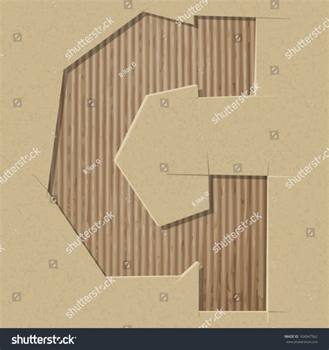 Letter Cut Out On Cardboard Vector Stock Vector Royalty Free