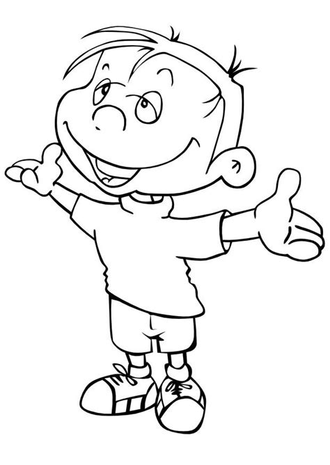 Dibujo para colorear Niño - Dibujos Para Imprimir Gratis - Img 10017