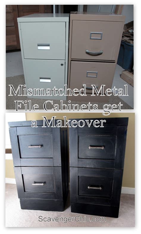 Here are 21 ideas for making a practical home office desk that conserves space. Mismatched Metal File Cabinets | Metal filing cabinet ...