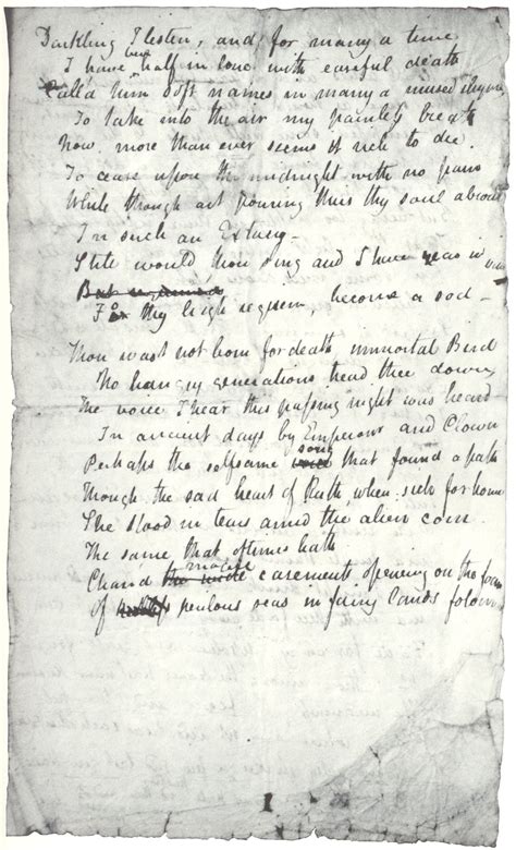John Keats Original Manuscripts Of Poetry And Letters