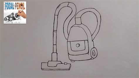 How To Draw Vacuum Cleaner Step By Step Youtube