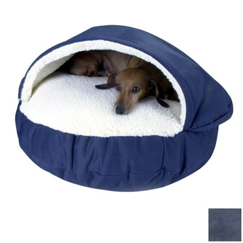 Snoozer Navy Microsuede Round Dog Bed At