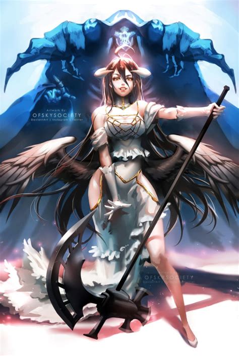 overlord albedo by ofskysociety on deviantart albedo anime anime images