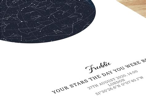 Our Beautiful Star Map Prints Are Completely Personalised To Your Order