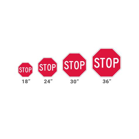 Stop Sign Standard Red White Stop Signs Frame Options