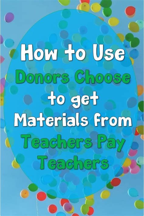 How To Use Donors Choose To Get Materials From Teachers Pay Teachers