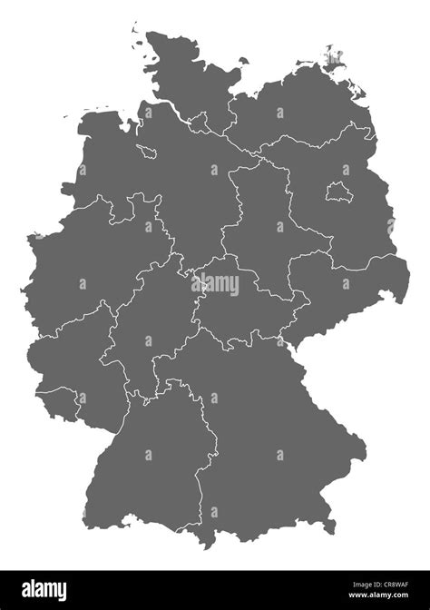 Political Map Of Germany With The Several States Stock Photo Alamy