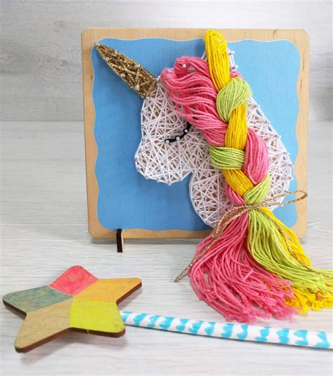 String Art Kit Bigger Size Canvas Diy Color Unicorn