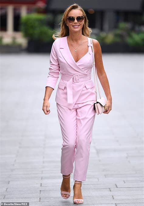 Amanda Holden Shows Off Her Svelte Physique In Kooky Pink Co Ords As