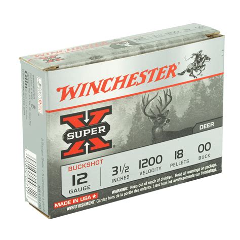 discount gun mart winchester super x 12 ga 3 5in 00 buckshot 1200 fps 5 rd box