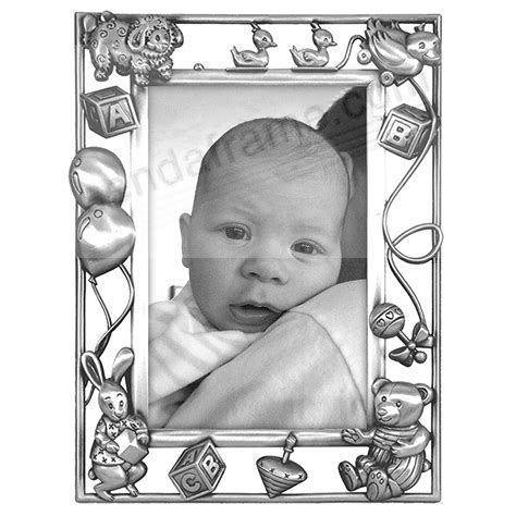 Nursery Parade Pewter Baby Frame By Malden® Picture Frames Photo