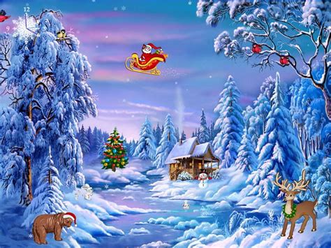 Free Christmas Screensavers And Wallpaper Wallpapersafari Animated