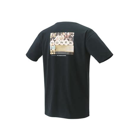 Yonex 75th Unisex T Shirt 16557a Black Cotton Vsmash Sports