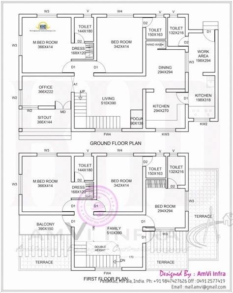 Image Result For Home Design And Plan 900 Sq Ft 2 Floor 4bhk Kerala