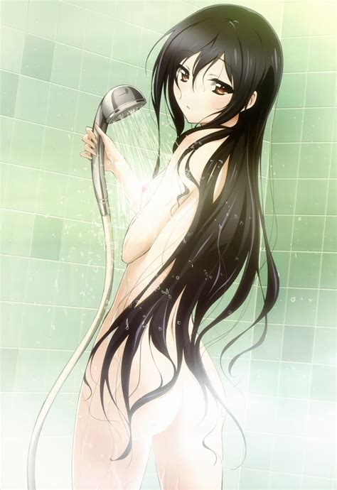 Tabata Hisayuki Accel World Kuroyukihime Ass Bathing Naked Nipples Photoshop Wet