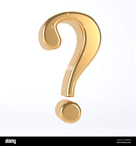 Gold Question Mark Isolated Golden Text Symbol 3d Illustration