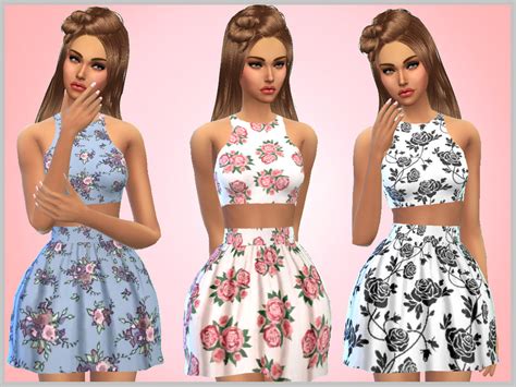 The Sims Resource Floral Dresses