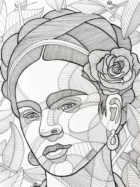 Frida Kahlo Desenho Para Colorir Modisedu