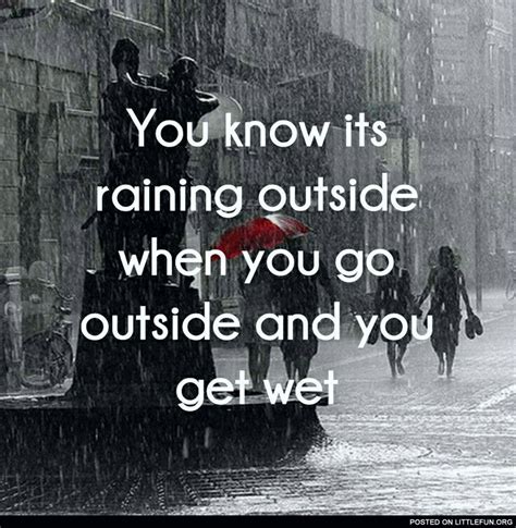 Funny Rain Quotes You Know Its Raining When