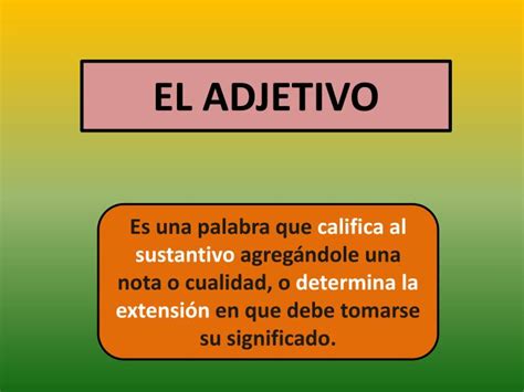 Ppt El Adjetivo Powerpoint Presentation Free Download Id2627022