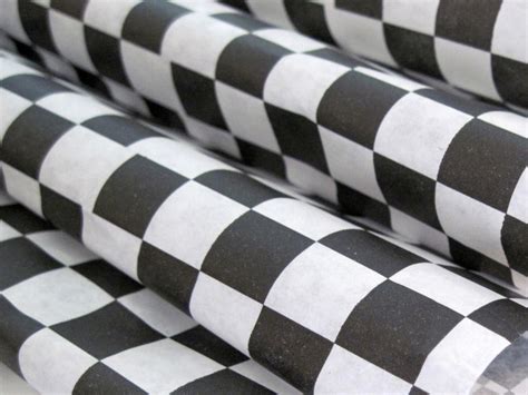 Wax Paper 25 Sheets Of Black And White Checkered Wax Etsy