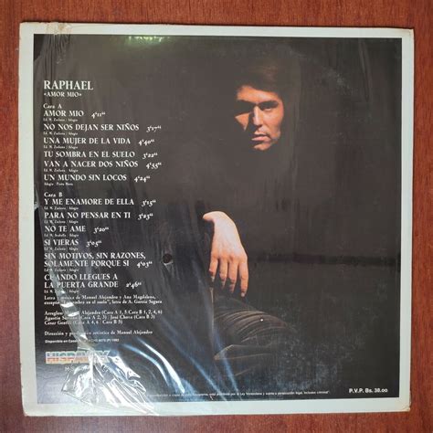 Raphael Amor Mio 1982 Vinyl Lp Latin Pop Chanson Hispavox No Te Ame