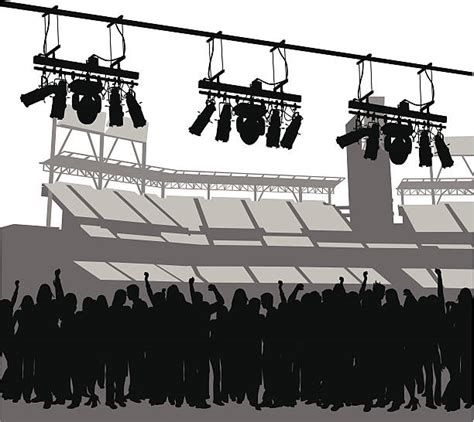 Royalty Free Cartoon Of A Stadium Crowd Clip Art Vector Images