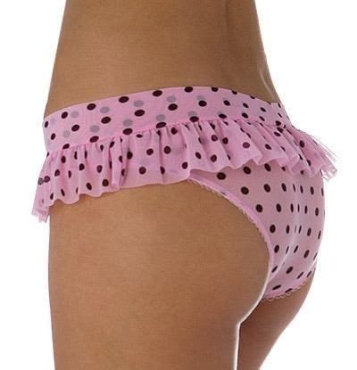 Polka Dot Pink Ruffle Panties Lingerie Pinterest