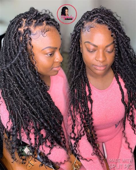 African Braids Hand Wrap Waist Length Locs Hair Women Surface