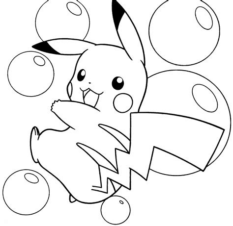 Cute Pikachu Coloring Pages