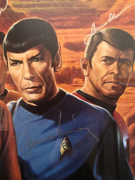 Star Trek Lithograph Autographed By All Original Cast Etsy