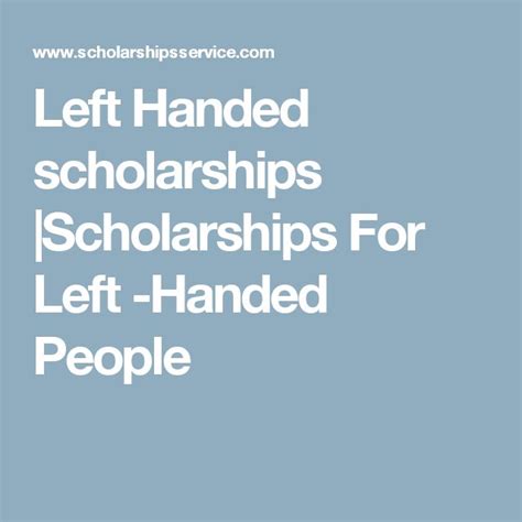 Left Handed Scholarships Scholarships For Left Handed People