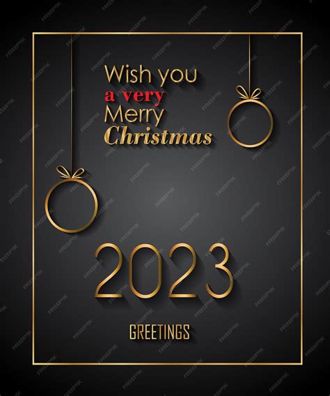 Premium Vector 2023 Merry Christmas Background For Your Seasonal