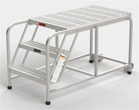 Grainger Approved Rolling Work Platform Aluminum Single Access