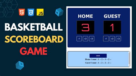 Creating A Basketball Scoreboard Game Using Pure Html Css And