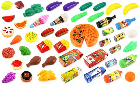 Deluxe Food Kitchen Collection 59 Pcs Toy Food Playset W Assorted Toy
