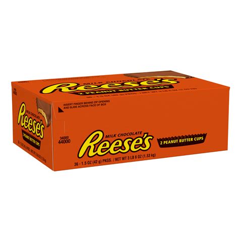 Reese's, Peanut Butter Cups Standard Bar Box, 1.5 Oz. (Pack of 36 png image