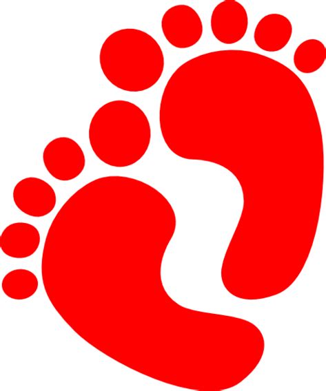 Red Footprints Clipart Best