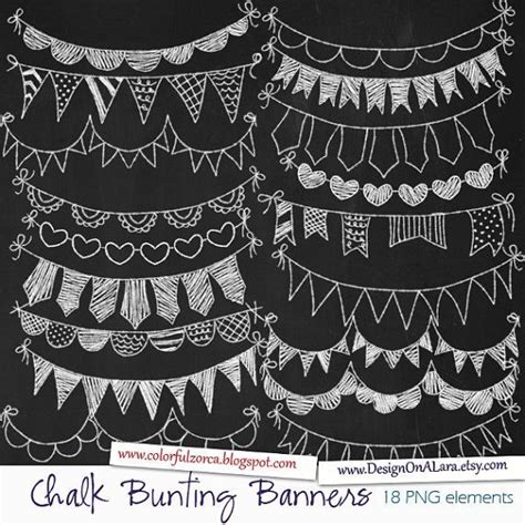 Download in under 30 seconds. Chalk Bunting Banners, Chalk Banners Clip Art, Digital ...