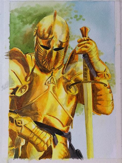 271017 Knight In Shining Armour Finished Watercolour In 2023